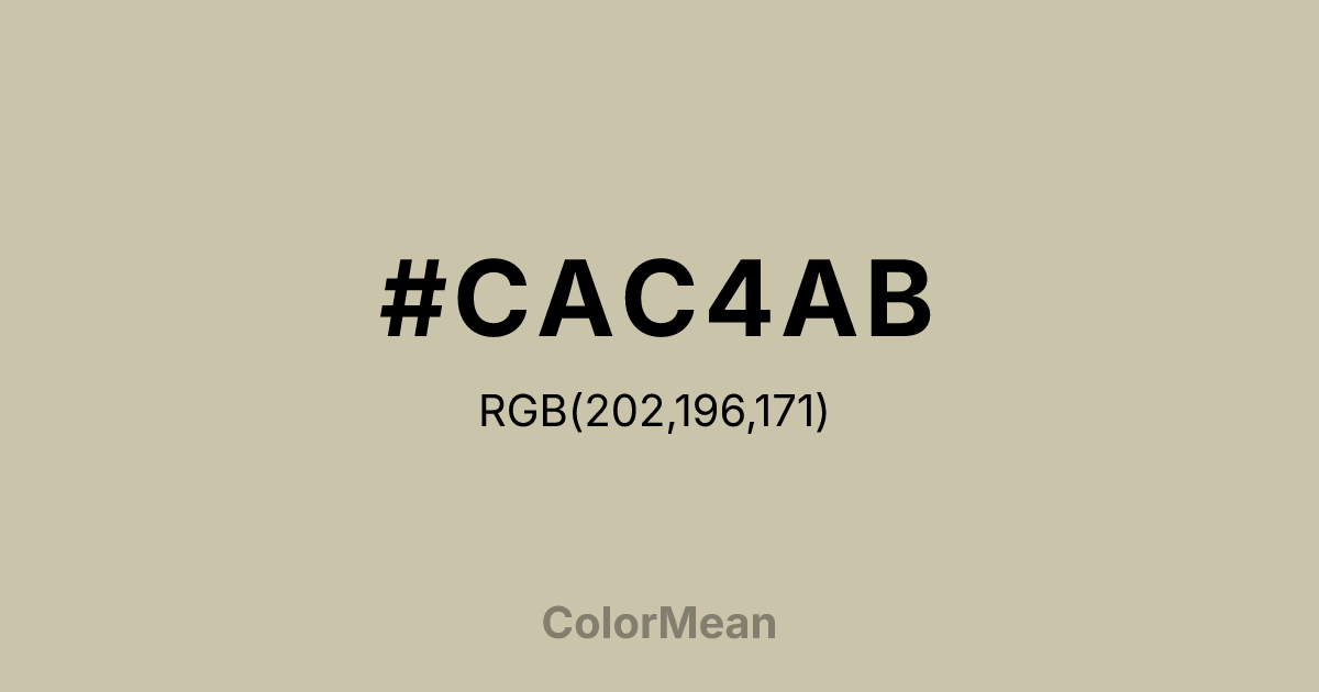 #CAC4AB color swatch