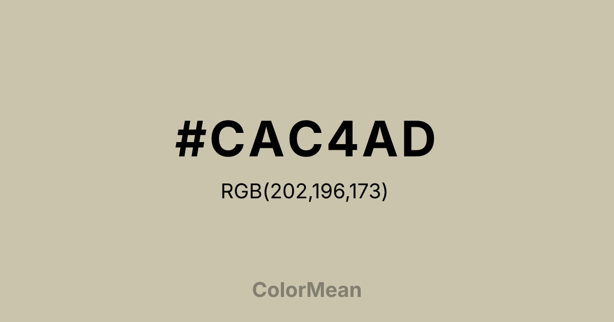 #CAC4AD color swatch