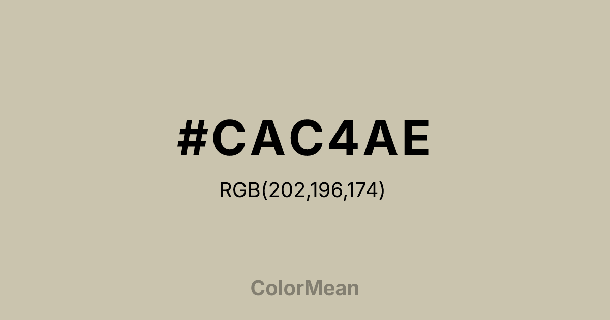 #CAC4AE color swatch