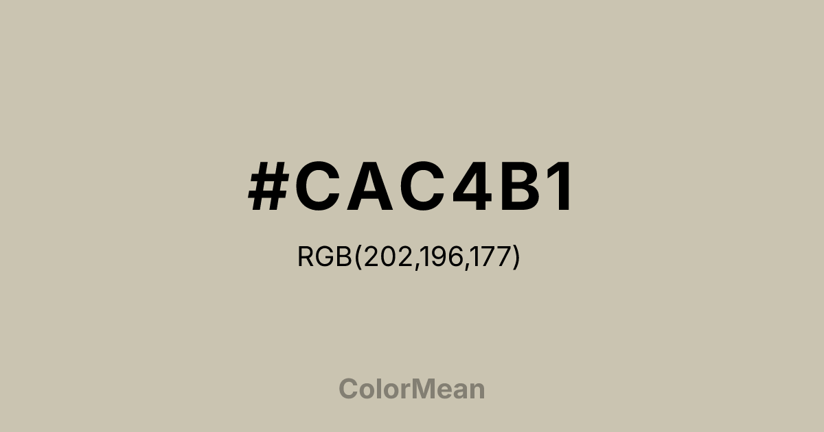 #CAC4B1 color swatch