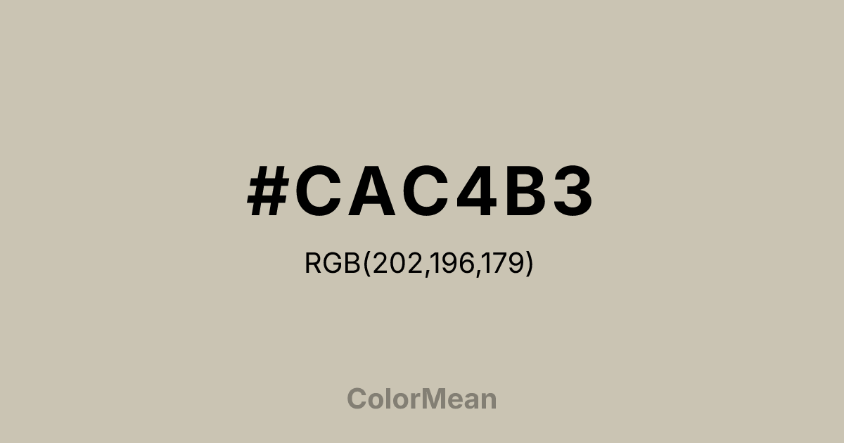 #CAC4B3 color swatch