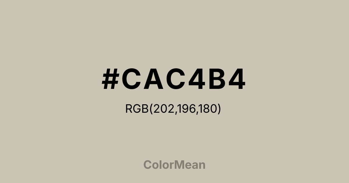 #CAC4B4 color swatch