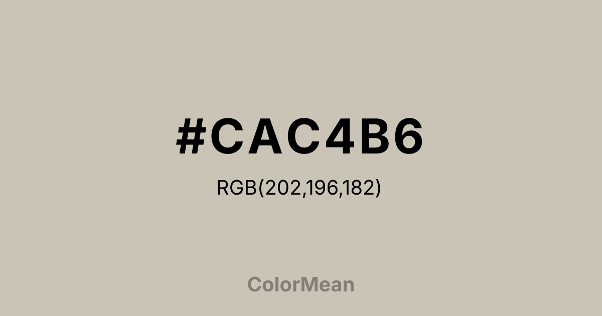 #CAC4B6 color swatch