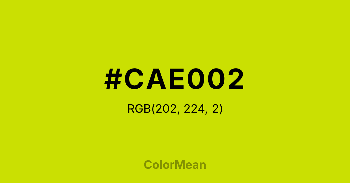 #CAE002 color swatch