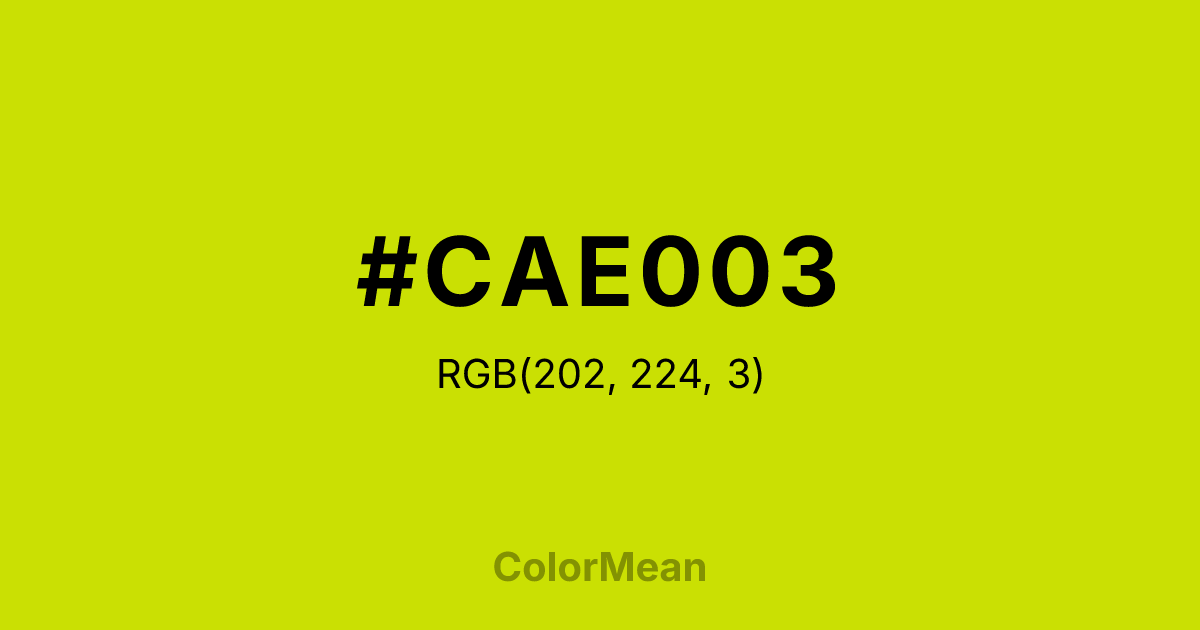 #CAE003 color swatch