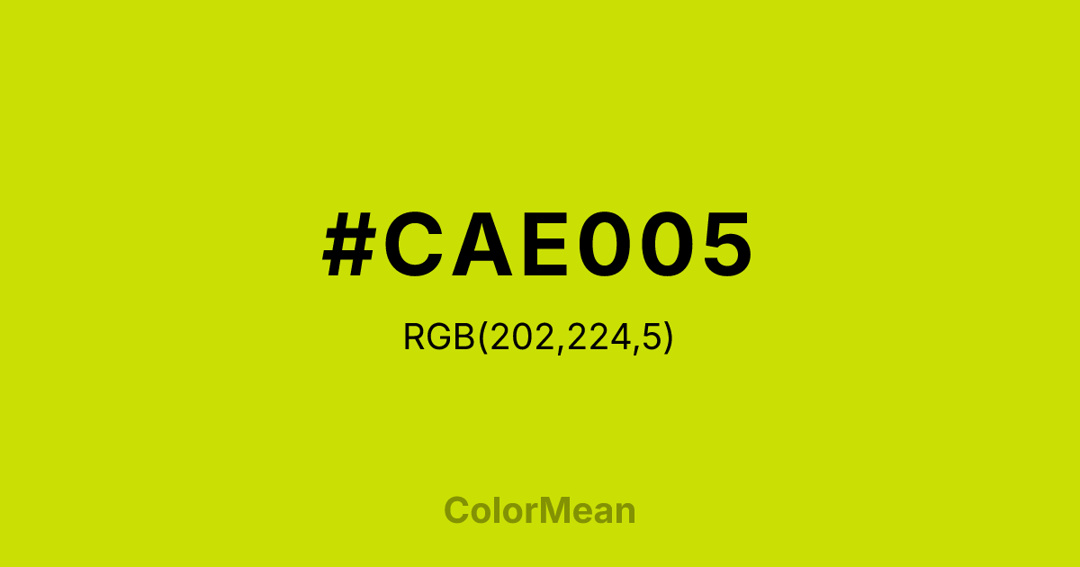 #CAE005 color swatch