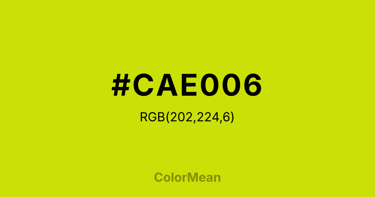 #CAE006 color swatch