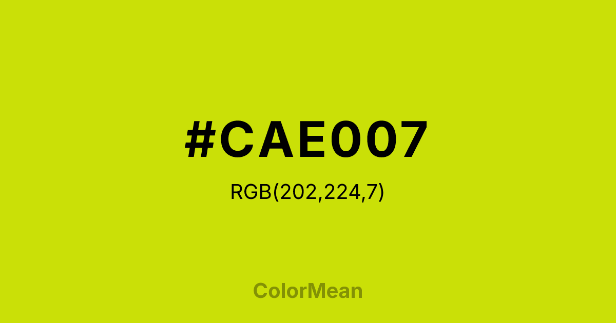 #CAE007 color swatch