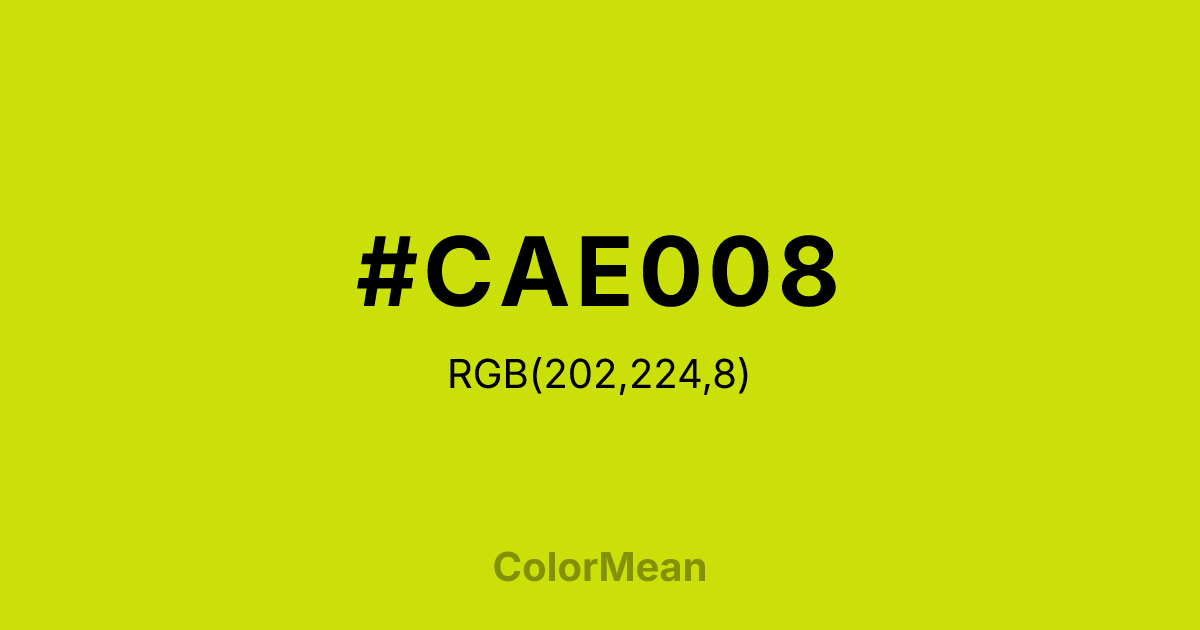#CAE008 color swatch
