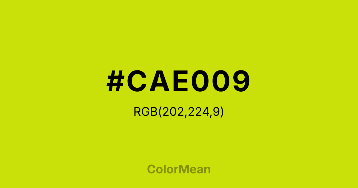 #CAE009 color swatch