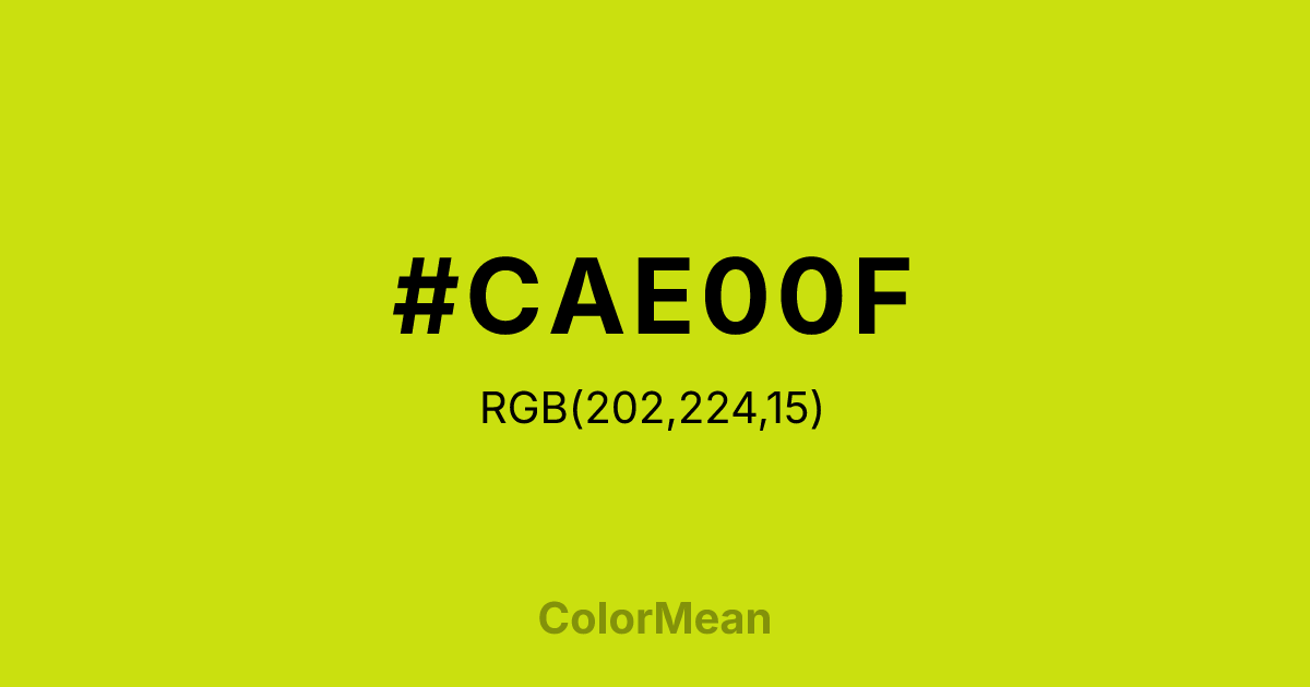 #CAE00F color swatch