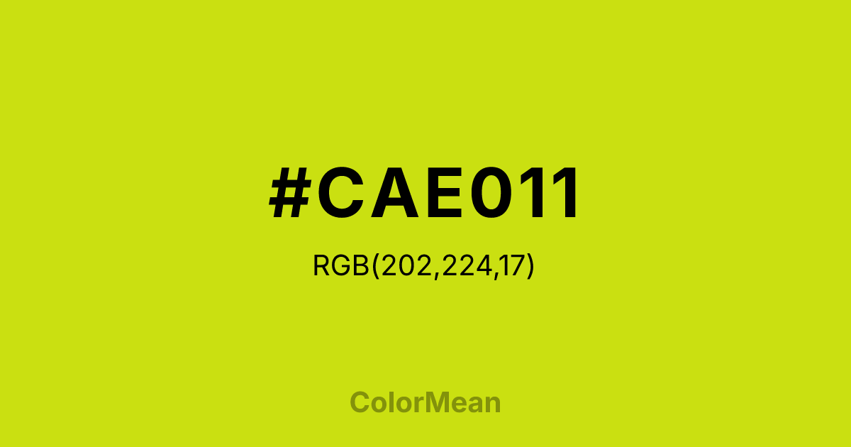 #CAE011 color swatch