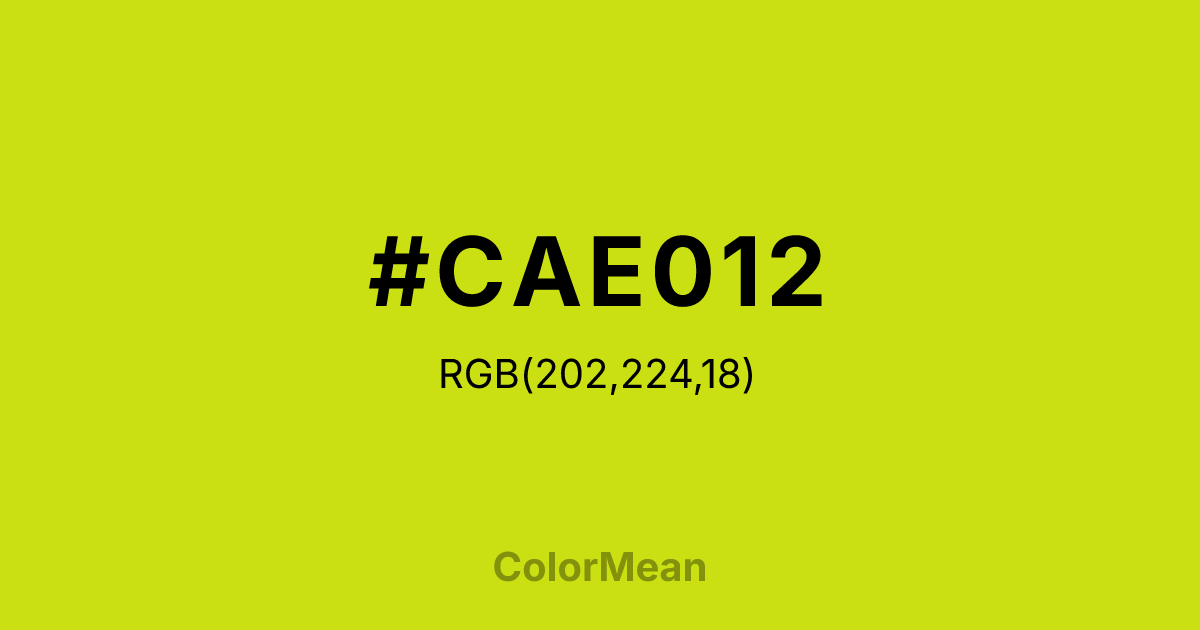 #CAE012 color swatch