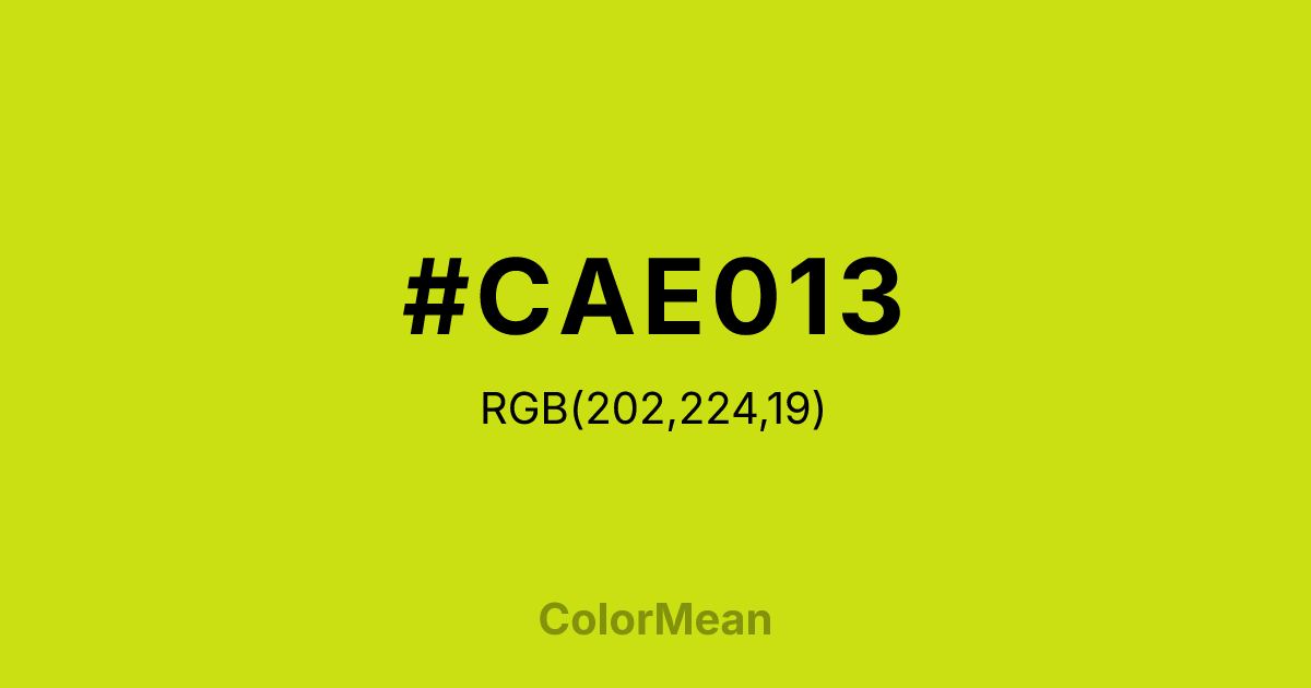 #CAE013 color swatch