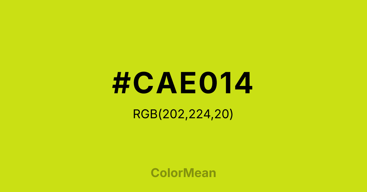 #CAE014 color swatch