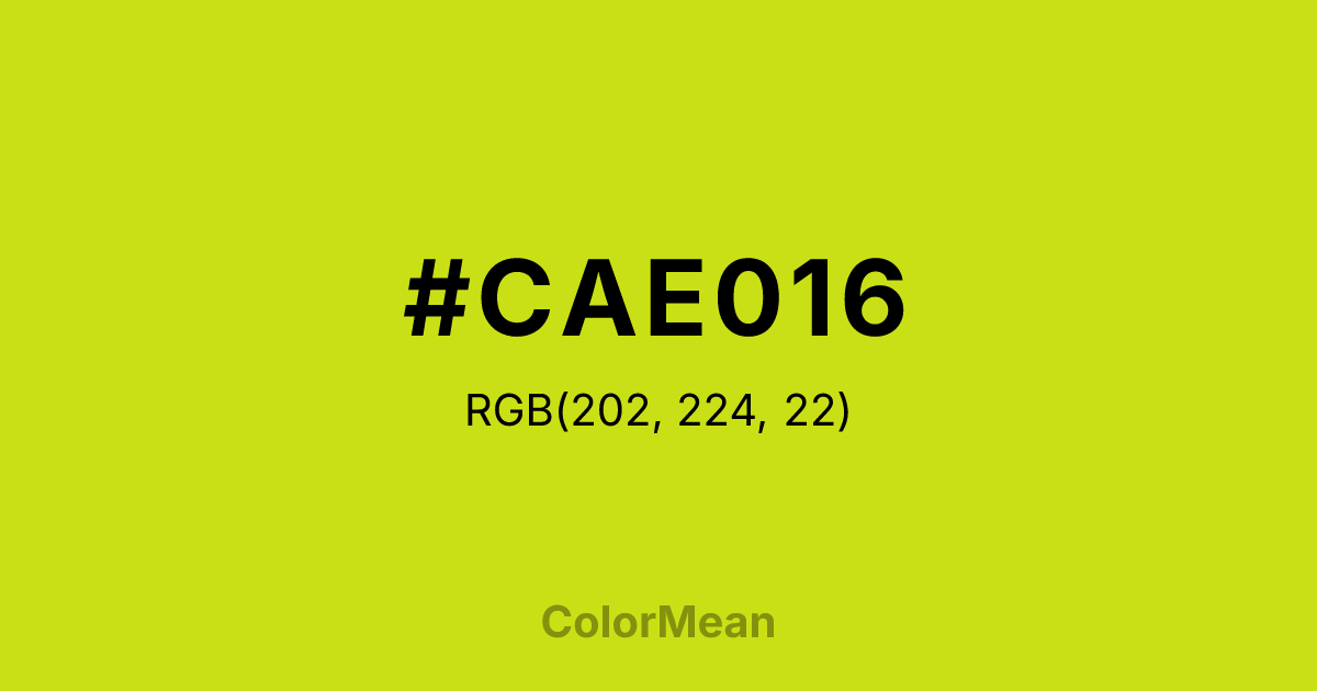 #CAE016 color swatch
