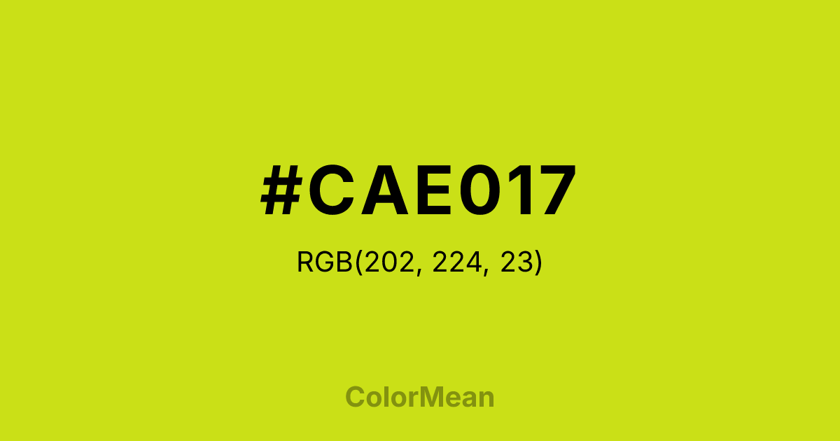 #CAE017 color swatch