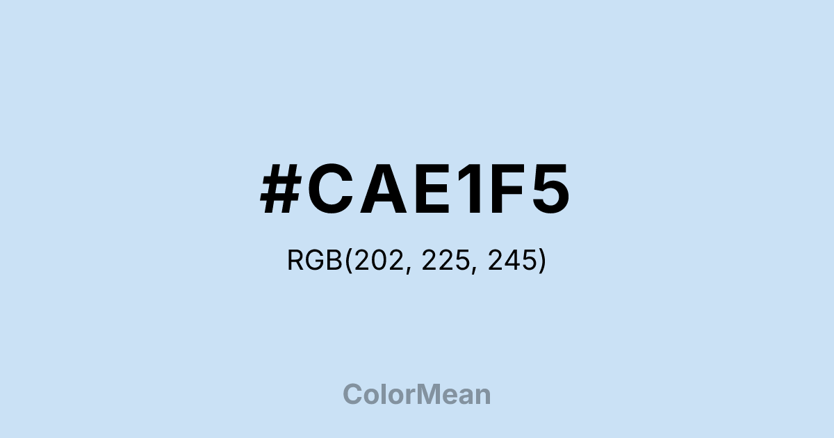 #CAE1F5 color swatch