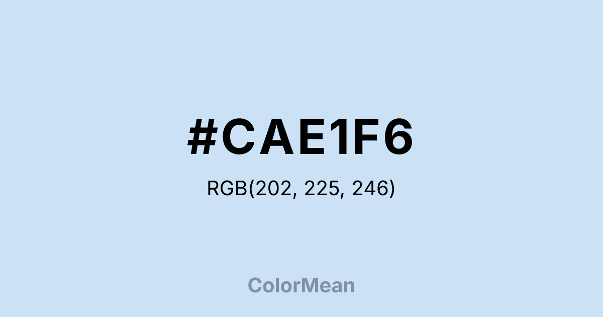 #CAE1F6 color swatch