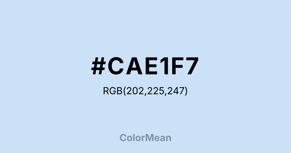 #CAE1F7 color swatch
