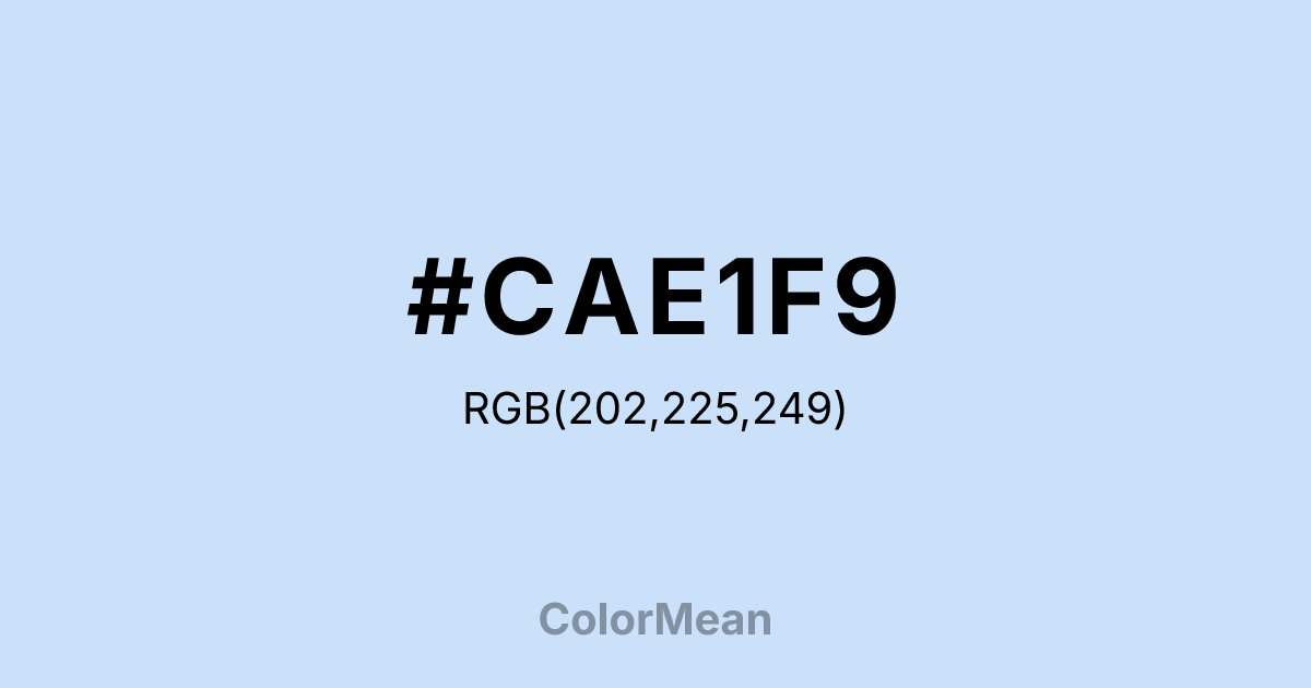 #CAE1F9 color swatch