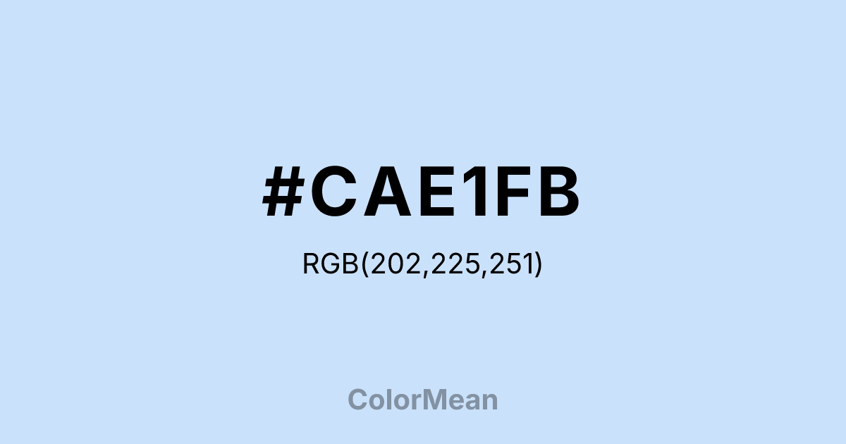#CAE1FB color swatch