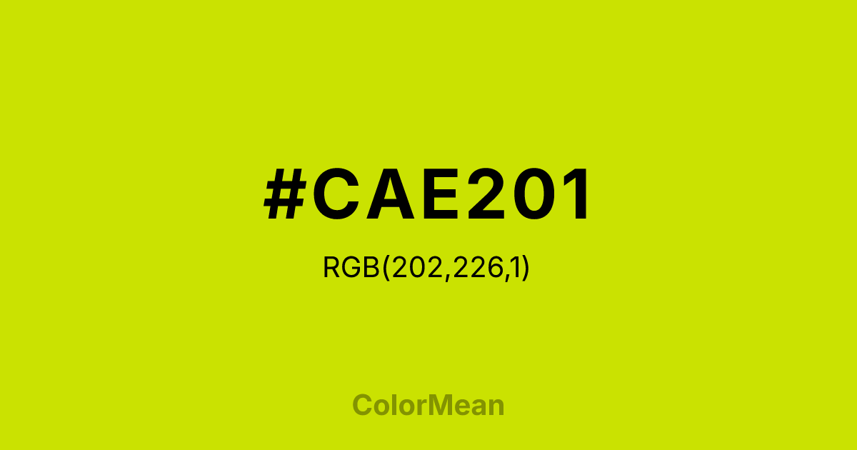 #CAE201 color swatch