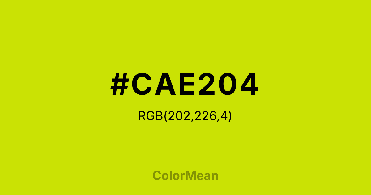 #CAE204 color swatch