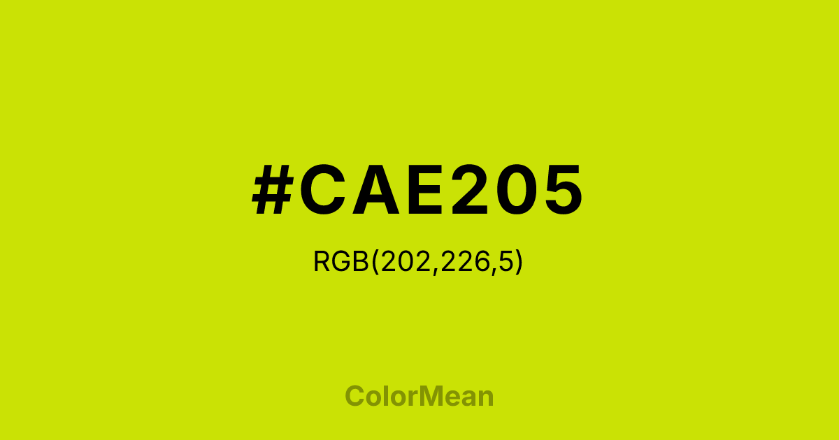 #CAE205 color swatch