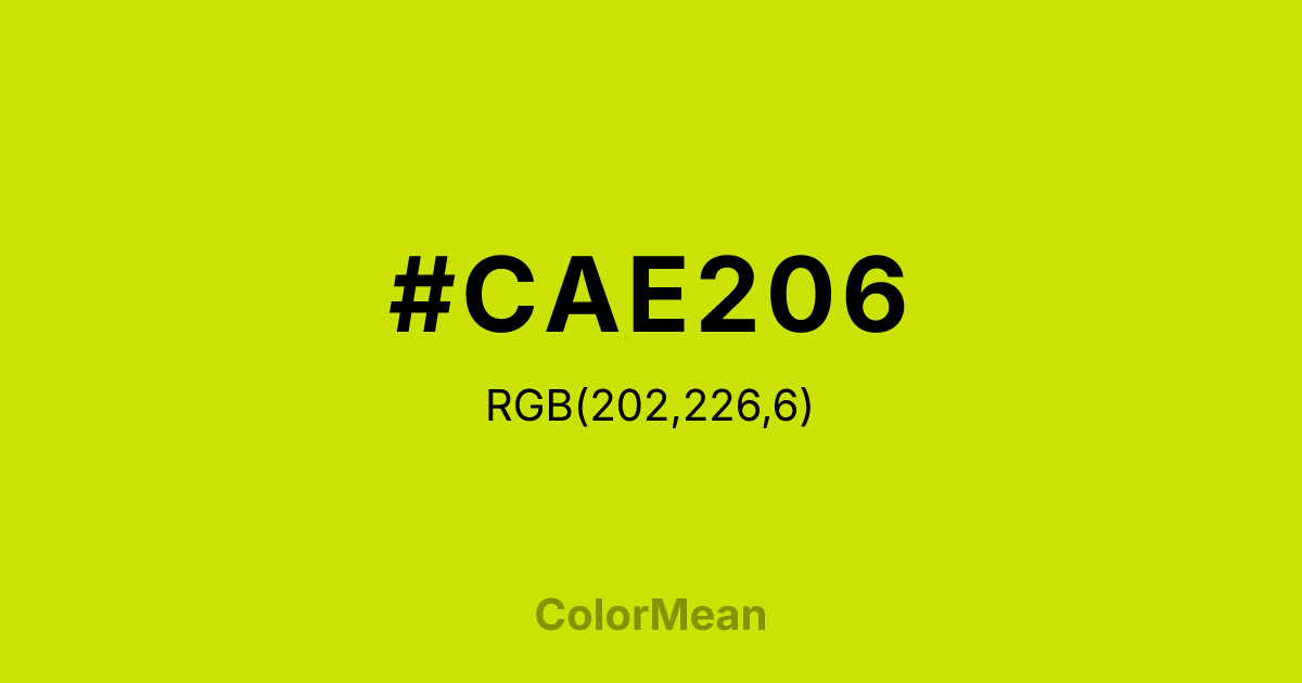 #CAE206 color swatch