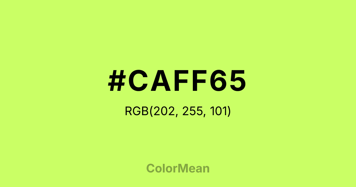 #CAFF65 color swatch