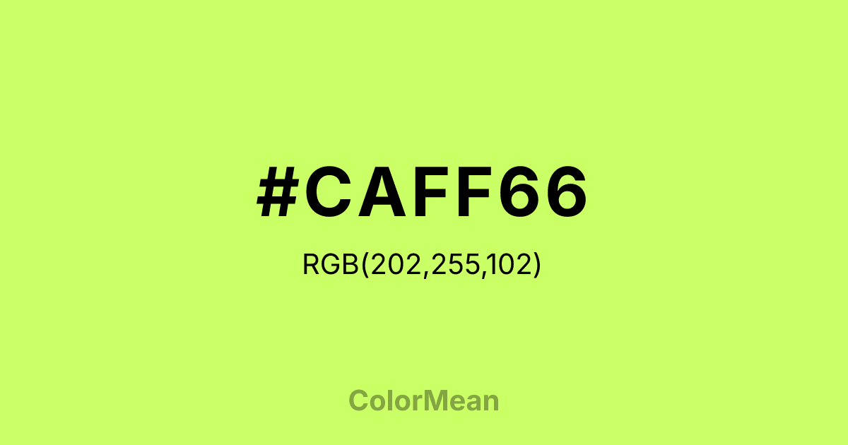 #CAFF66 color swatch