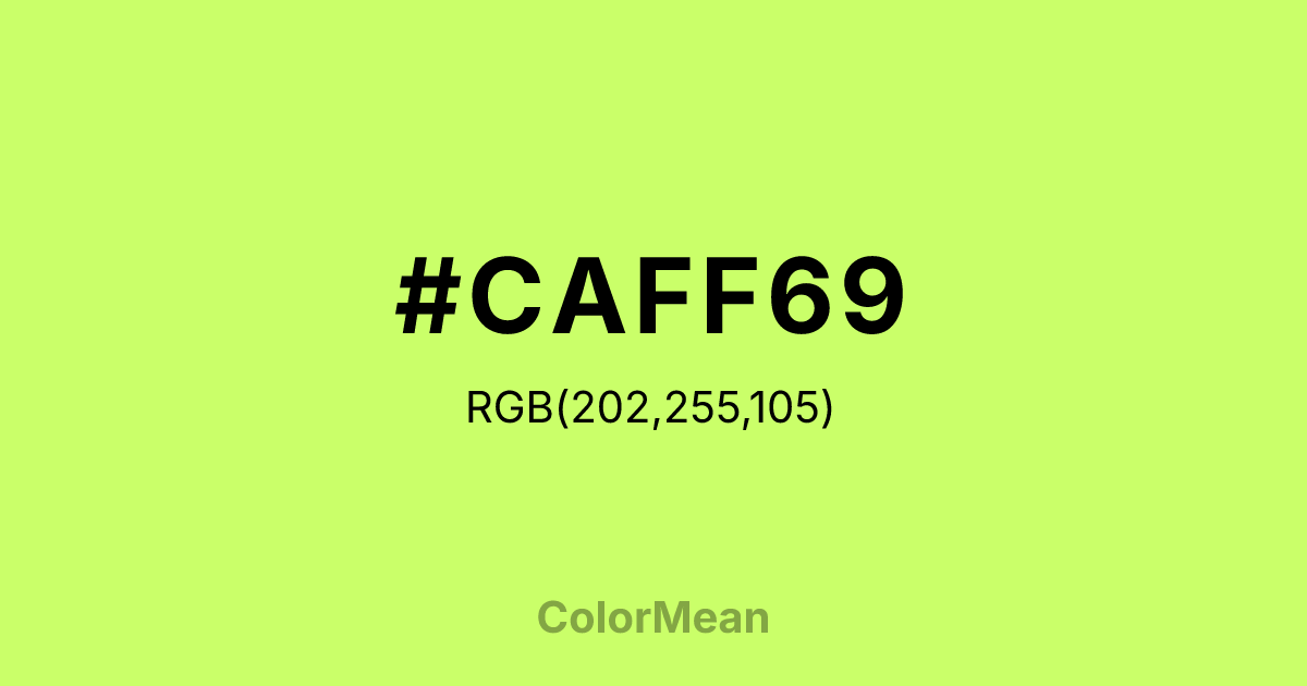 #CAFF69 color swatch
