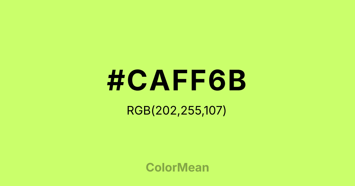 #CAFF6B color swatch