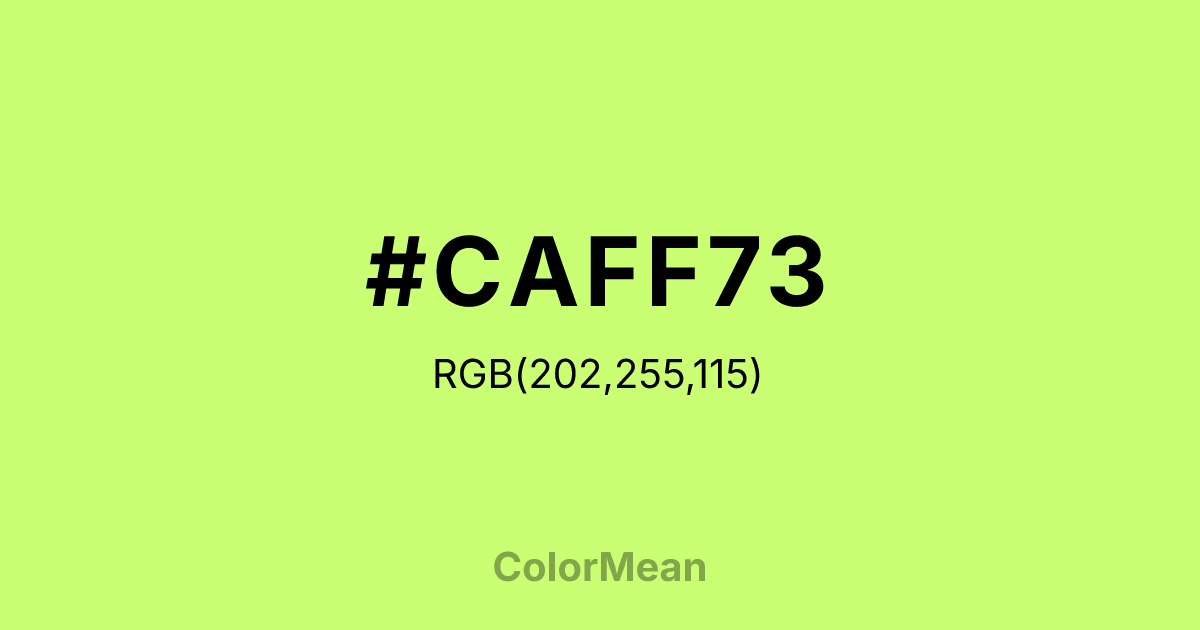 #CAFF73 color swatch