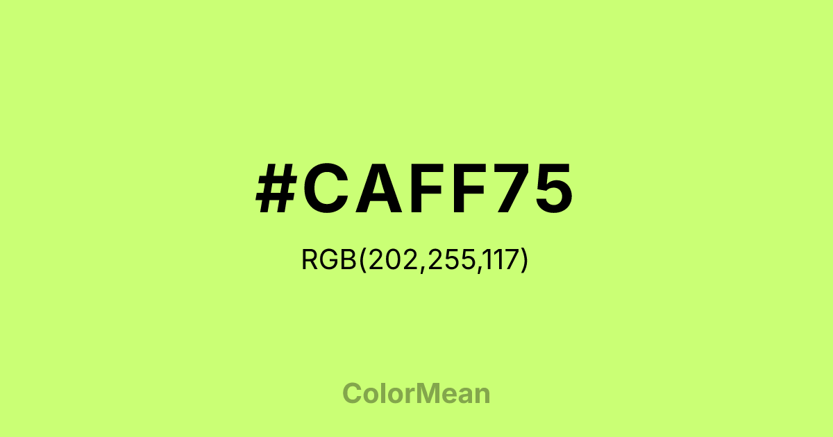 #CAFF75 color swatch