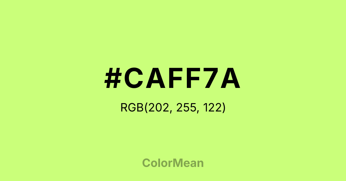 #CAFF7A color swatch