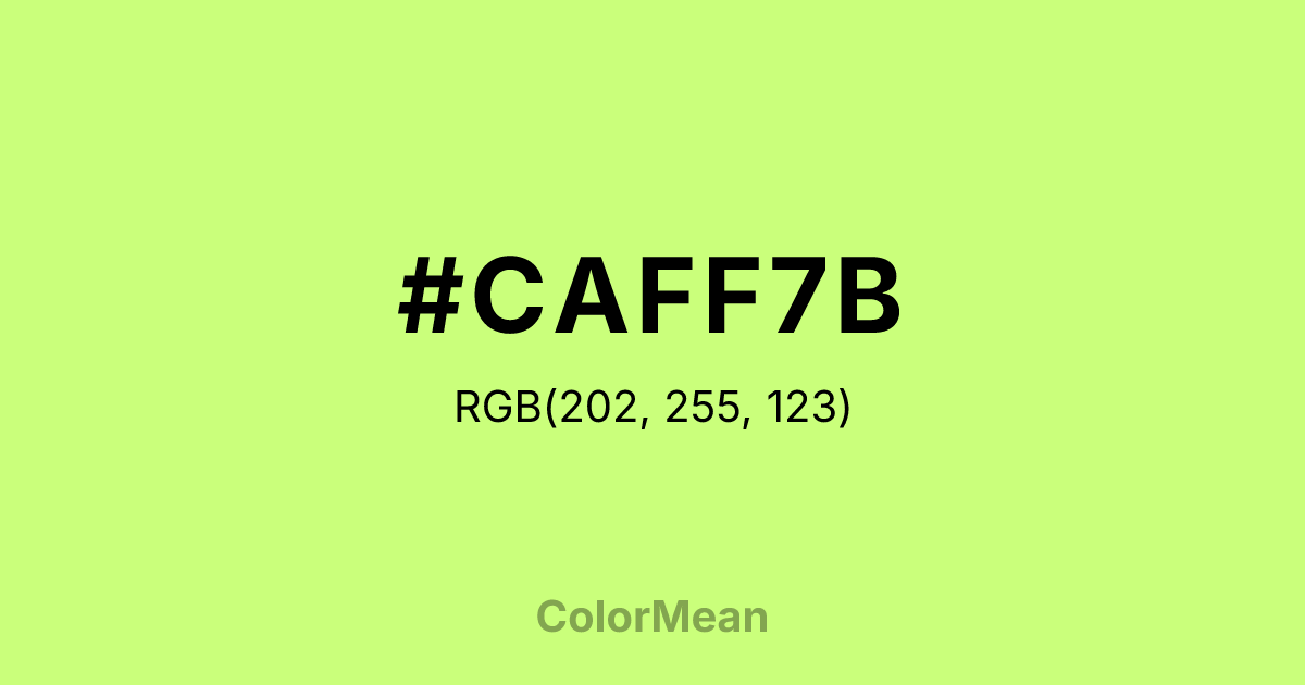 #CAFF7B color swatch
