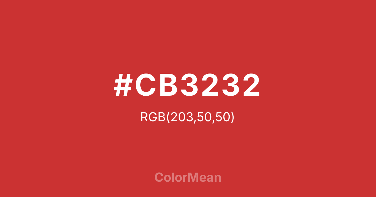 #CB3232 color swatch