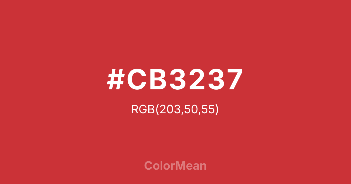 #CB3237 color swatch