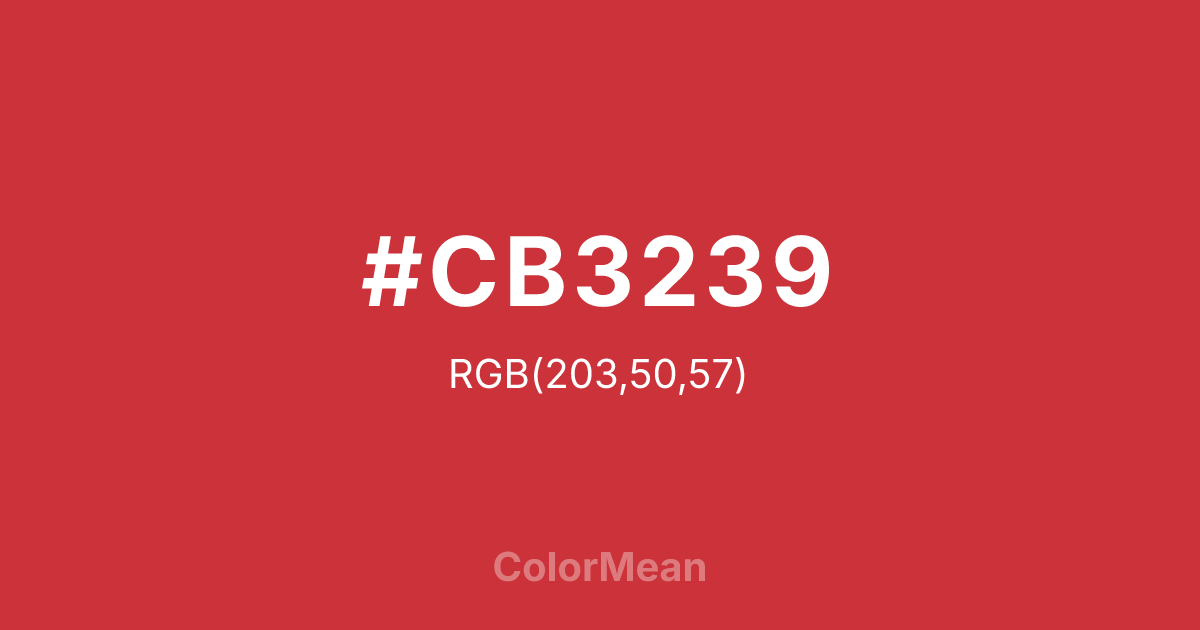 #CB3239 color swatch
