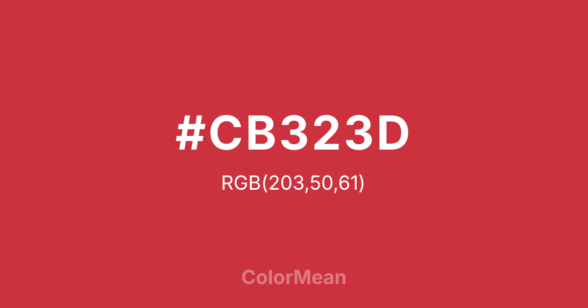 #CB323D color swatch