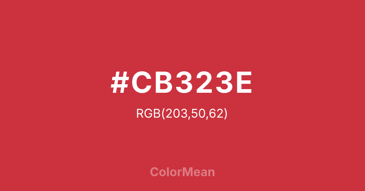 #CB323E color swatch
