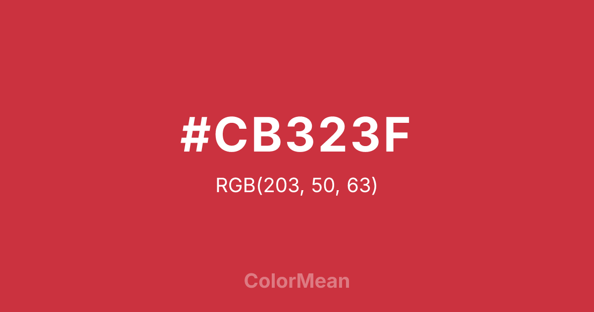 #CB323F color swatch