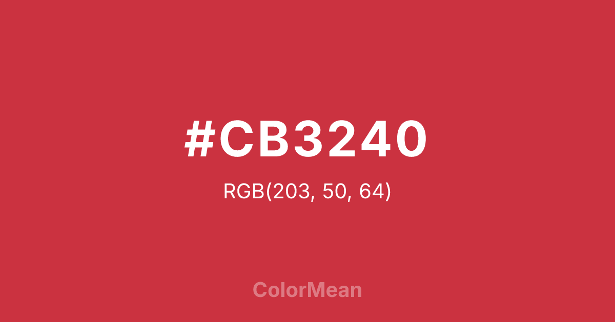 #CB3240 color swatch