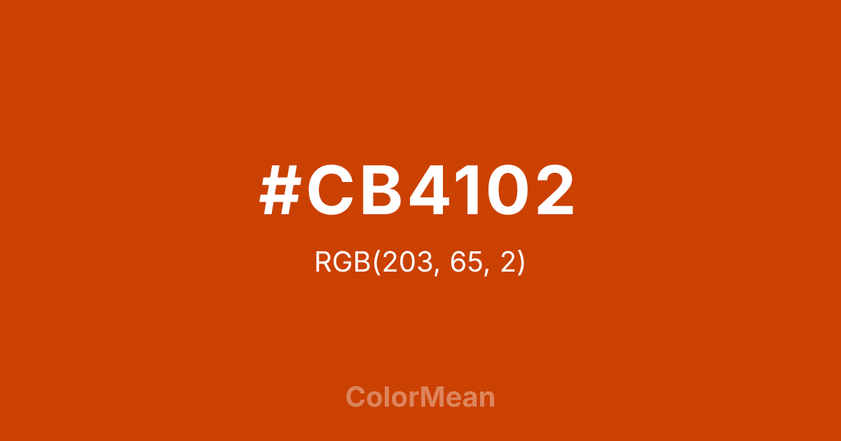 #CB4102 color swatch