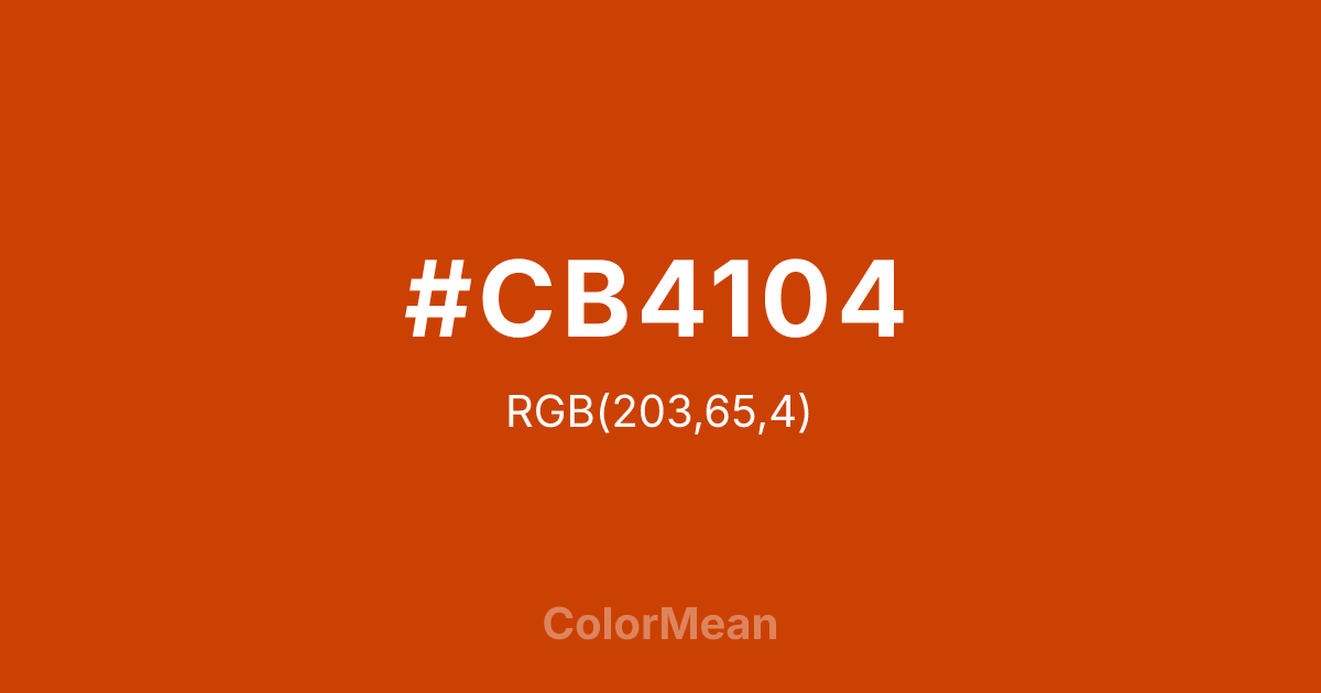 #CB4104 color swatch