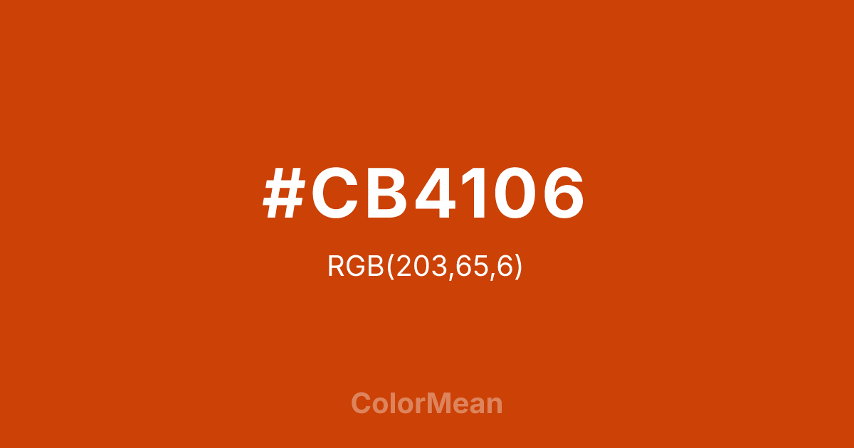 #CB4106 color swatch