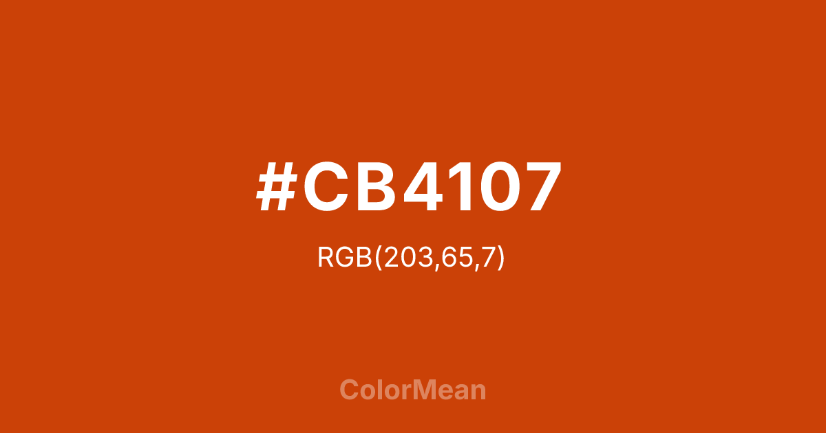 #CB4107 color swatch