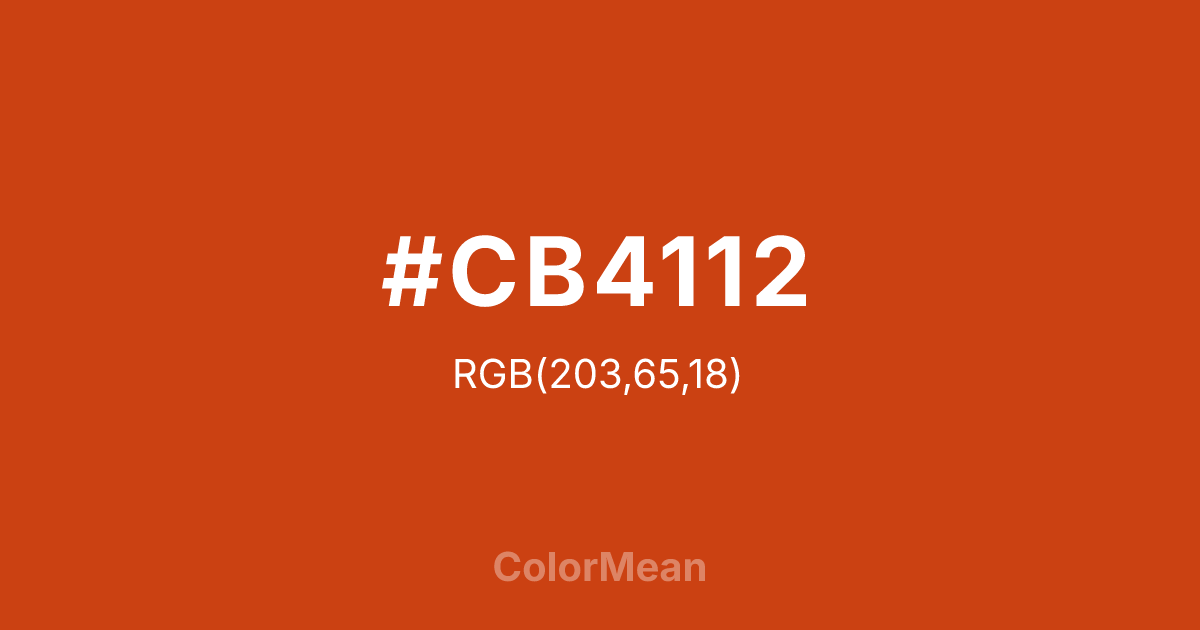 #CB4112 color swatch